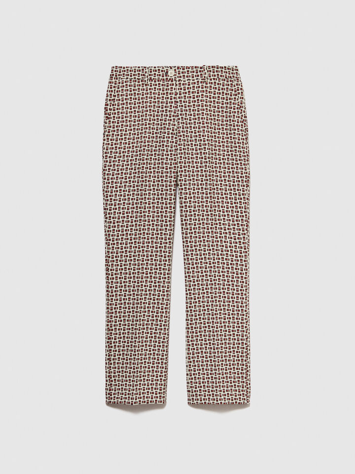Printed cigarette trousers - women's skinny fit trousers - Multi-color | Sisley image number 6
